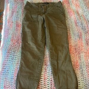 Sanctuary pants. Green with zippers.